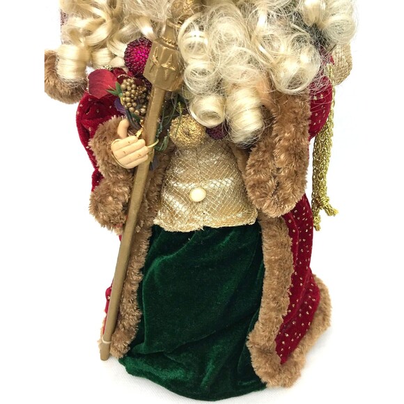 Dan Dee Collectors Choice Christmas Tree Topper Santa 16" Ornament Vintage Red - Picture 13 of 14